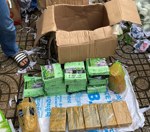 Traffickers hid drugs in fruit boxes to avoid police detection. Photo: Supplied