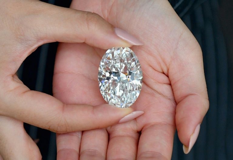 Rare white diamond up for auction in Hong Kong