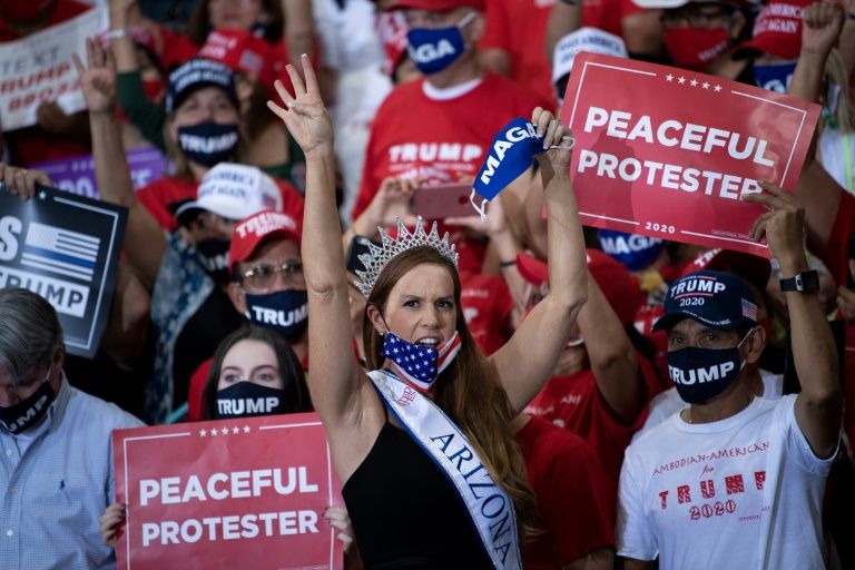 Trump was criticised for holding big rallies over the weekend. Photo: AFP