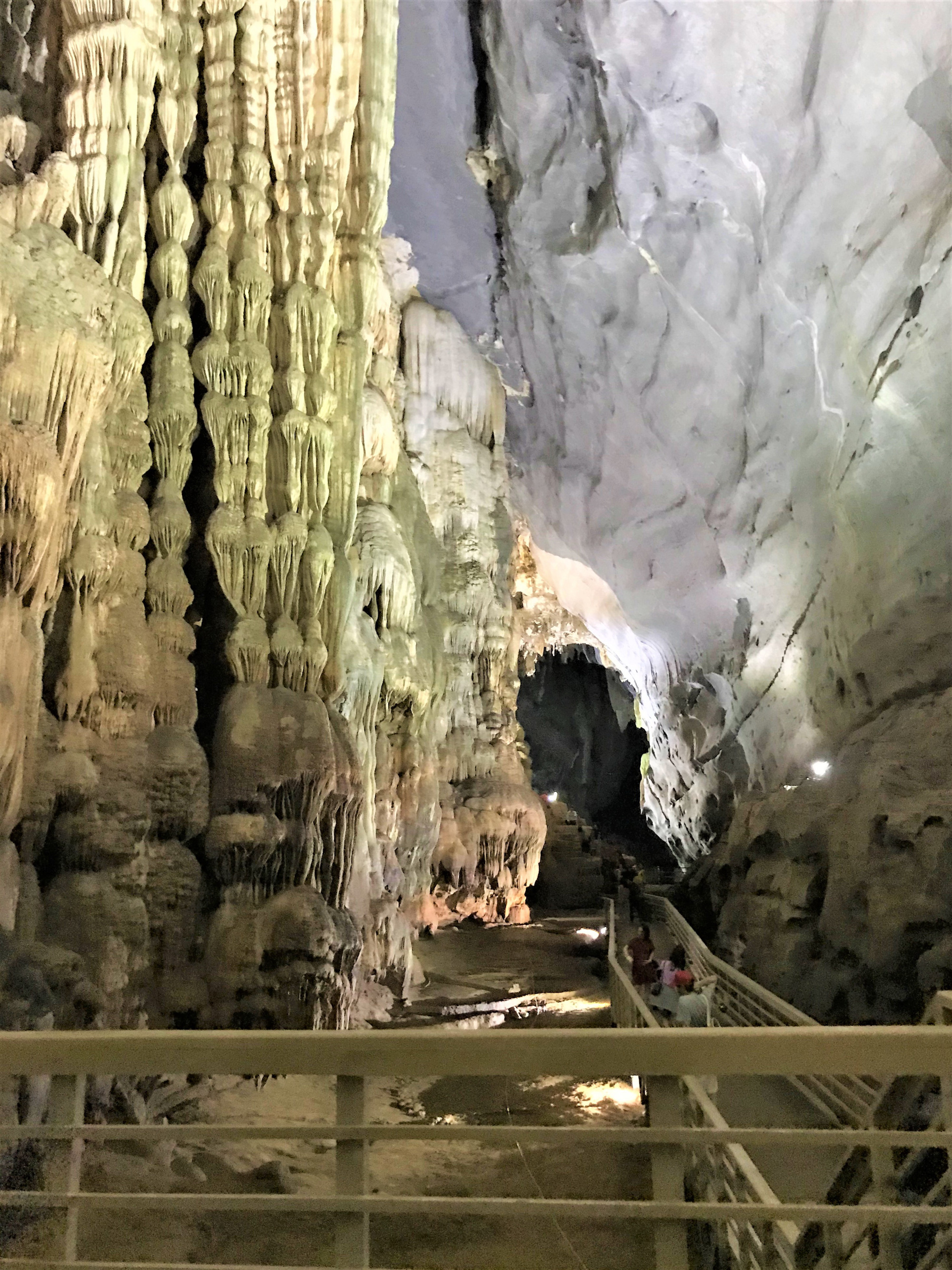 A score of stalactites in Phong Nha Cave in Quang Binh Province, Vietnam are captured in this photo.