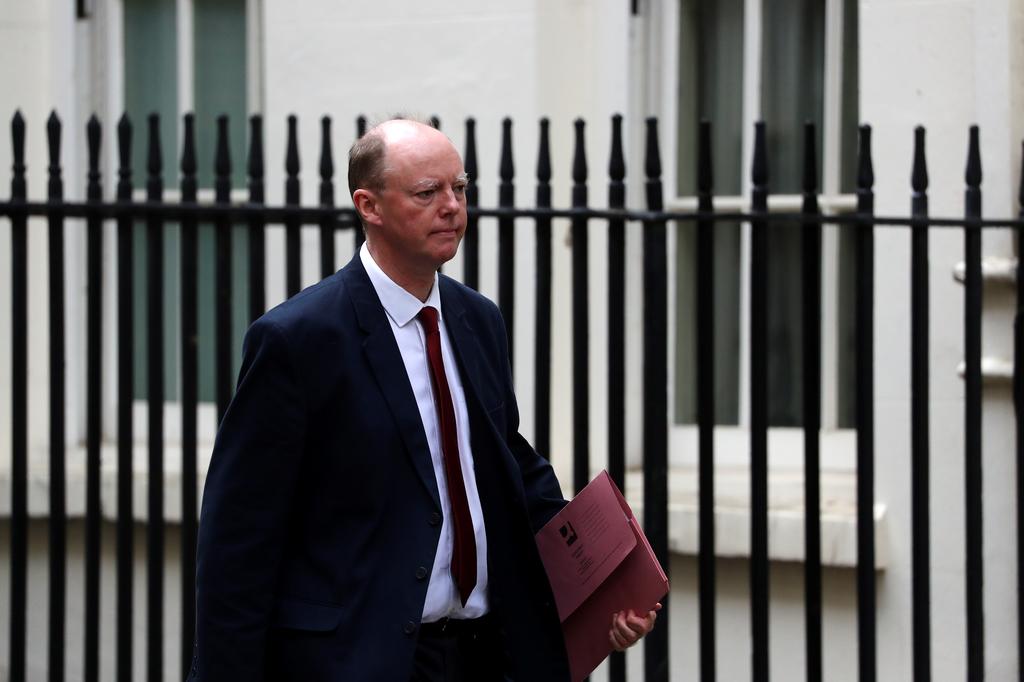 Chief Medical Officer for England Chris Whitty is seen at Downing Street in London, Britain, September 8, 2020. Photo: Reuters
