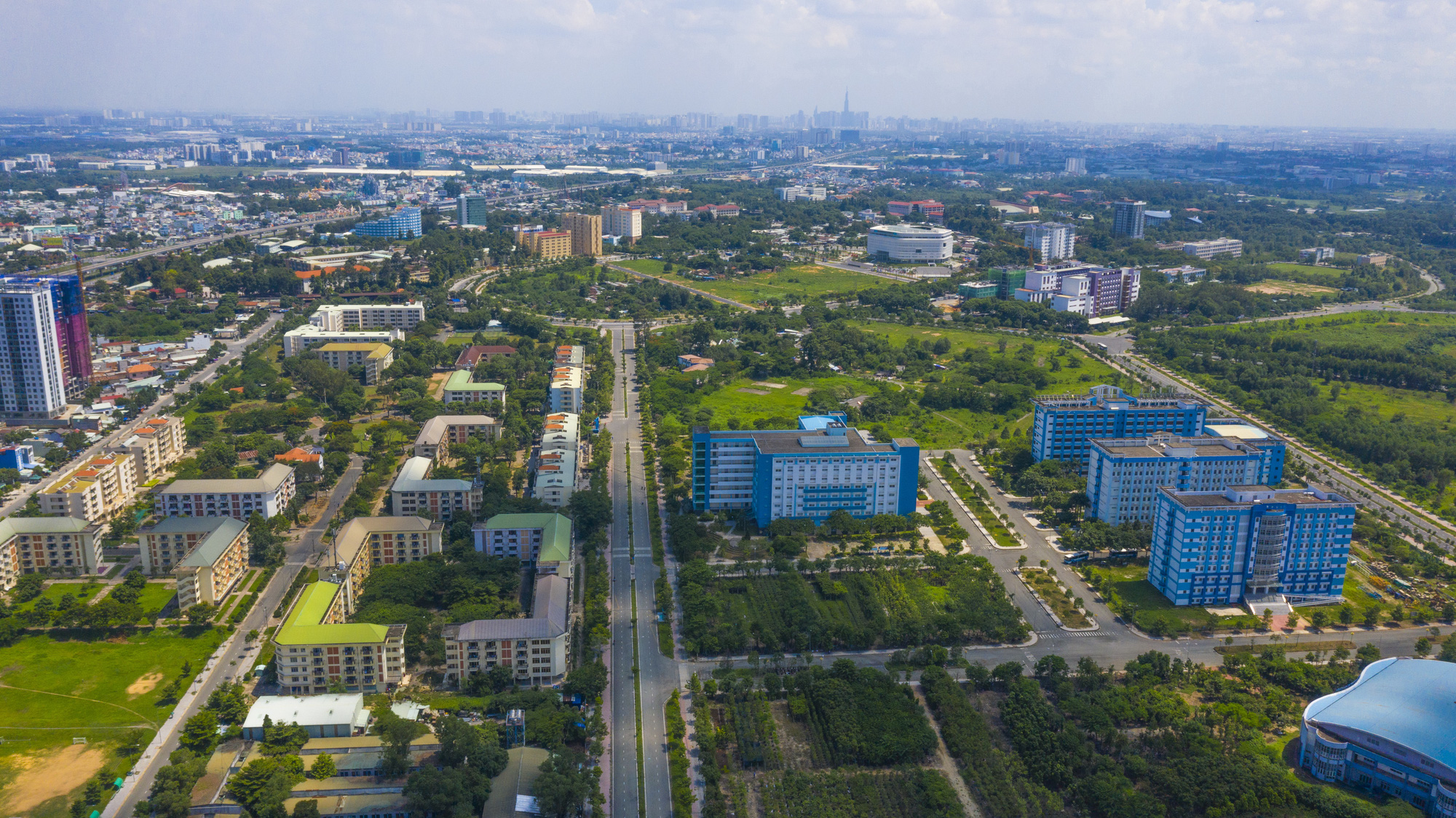 A bird’s-eye view of the National University-Ho Chi Minh City urban area. Photo: Quang Dinh / Tuoi Tre