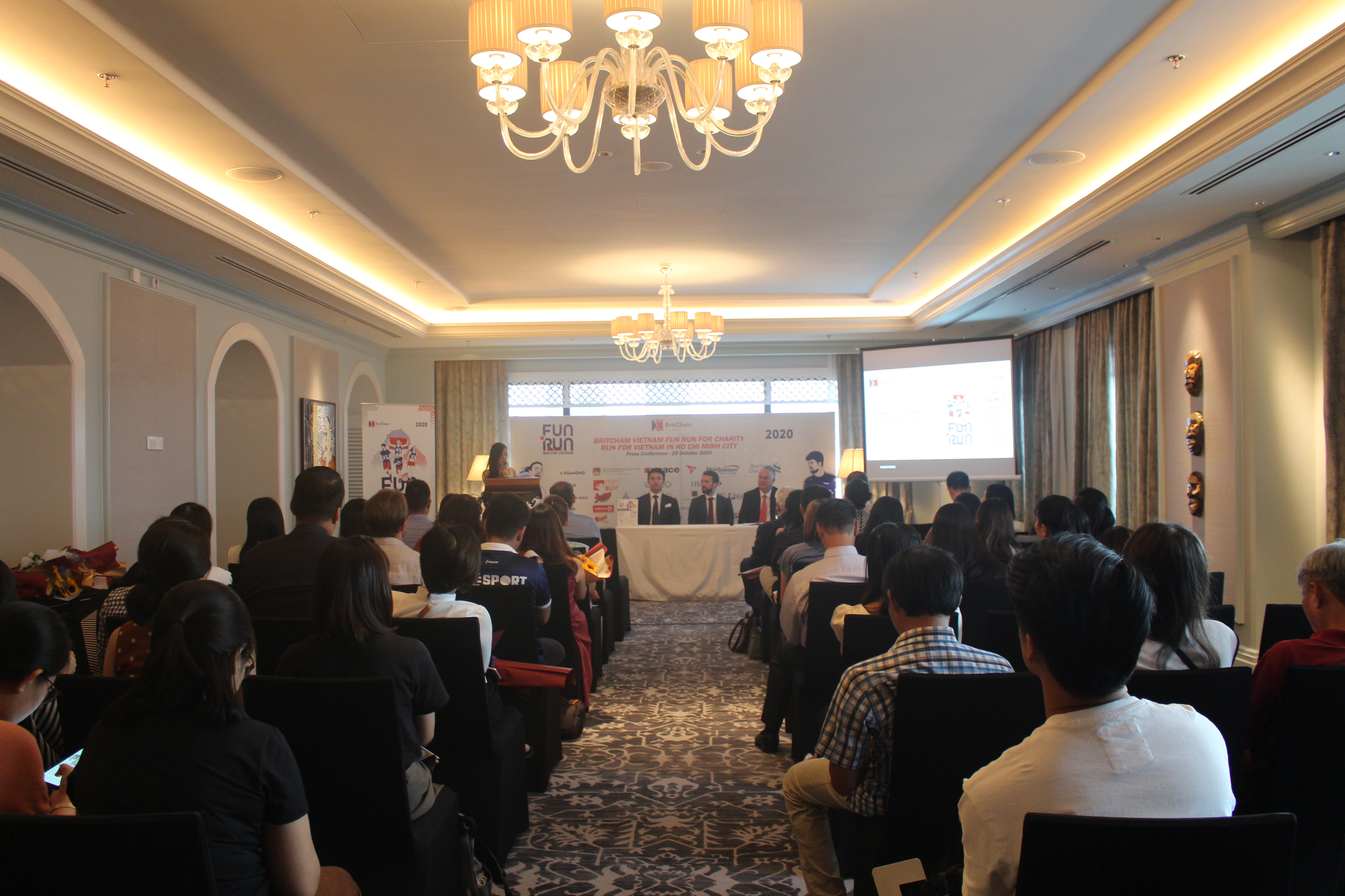 The organizers announce the BritCham Vietnam's Fun Run 2020 at a press conference in Ho Chi Minh City on October 29, 2020. Photo: Supplied