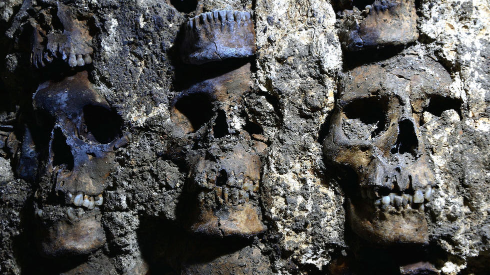 Mexico's 'tower of skulls' yields more ancient remain