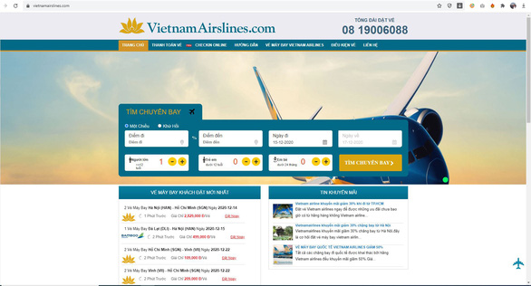 Vietnam Airlines alerts customers to counterfeit booking websites
