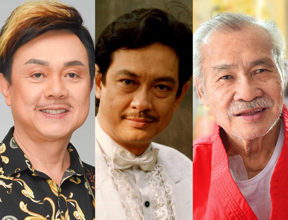 A collage of the late artist Chi Tai (left), the late actor, director and producer Nguyen Chanh Tin (center), and the late martial actor Ly Huynh (right), who passed away in 2020.