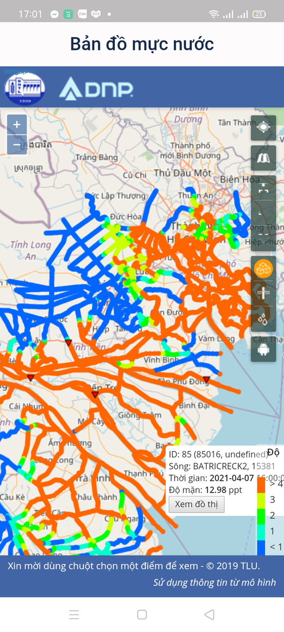 New mobile app provides saltwater intrusion forecast in Vietnam’s Mekong Delta