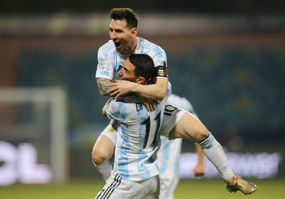 Lionel Messi reps Argentina's alternate kit for the Women's World