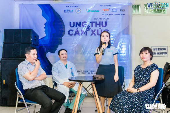 Le Hoang Ngan speaks in an event of We Can in a supplied photo.