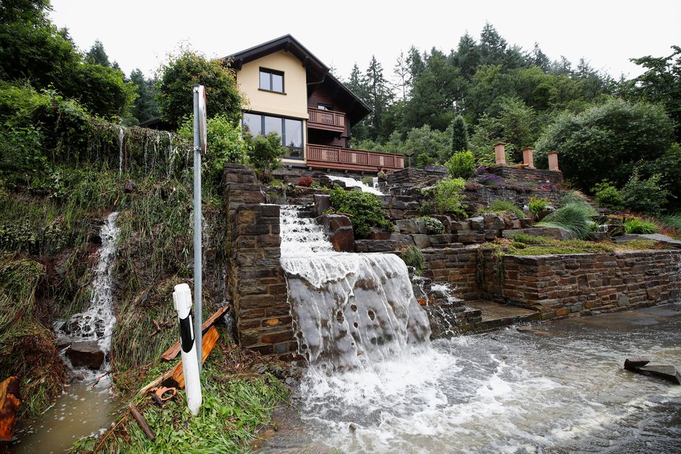 A flooded area is seen following heavy rainfalls in Schuld, Germany, July 15, 2021. Photo: Reuters