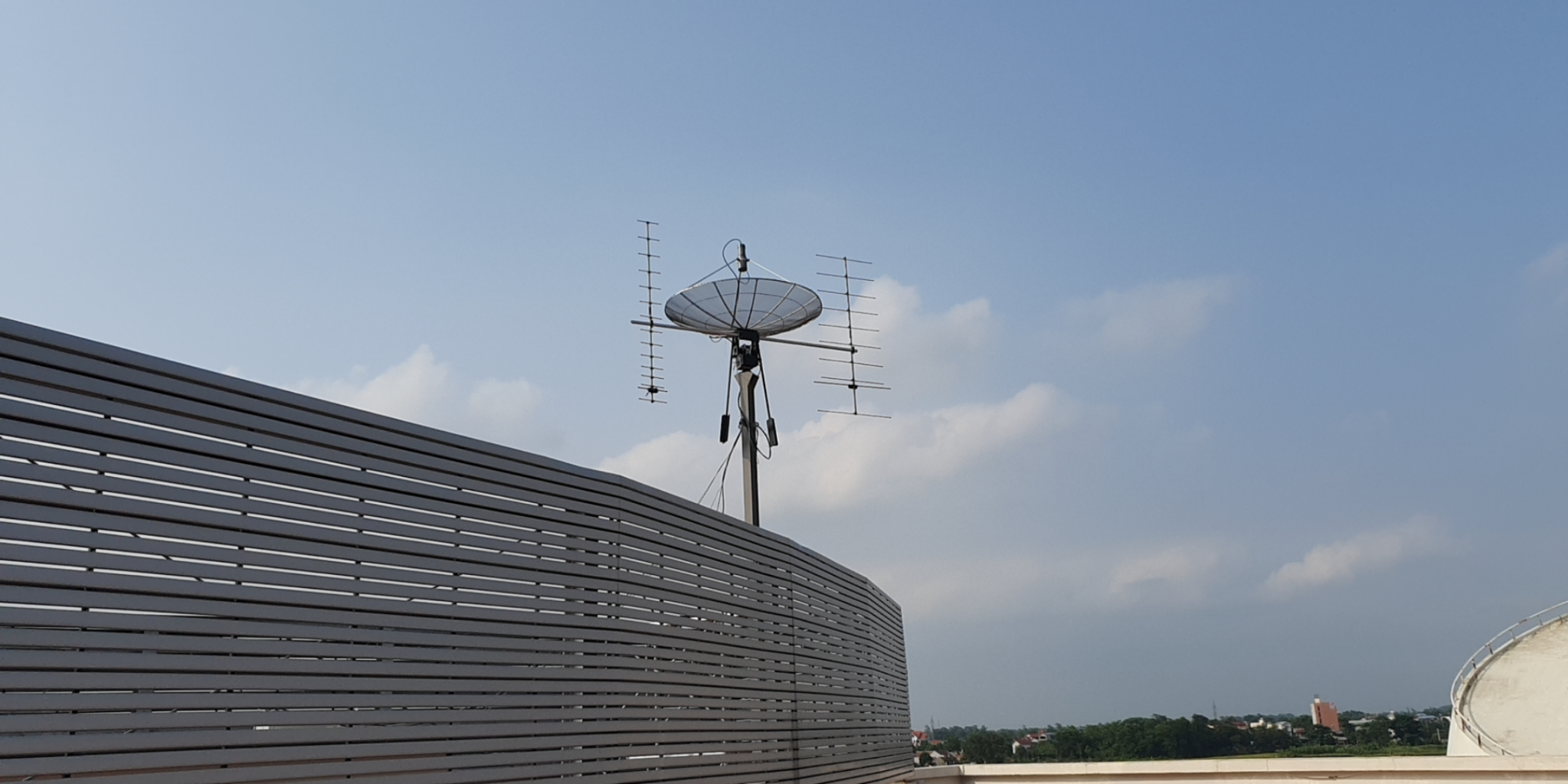 A ground station to operate NanoDragon satellite after launch is seen at Hoa Lac Hi-tech Park in Hanoi. Photo: VNSC