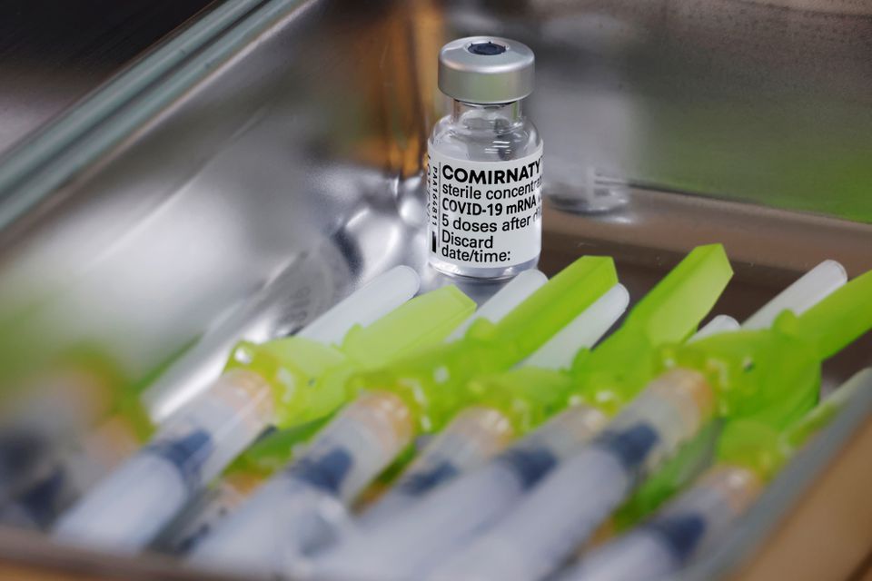 Doses of the Pfizer-BioNTech coronavirus disease (COVID-19) vaccine are seen at a COVID-19 vaccination centre in Seoul, South Korea, March 10, 2021. Photo: Reuters