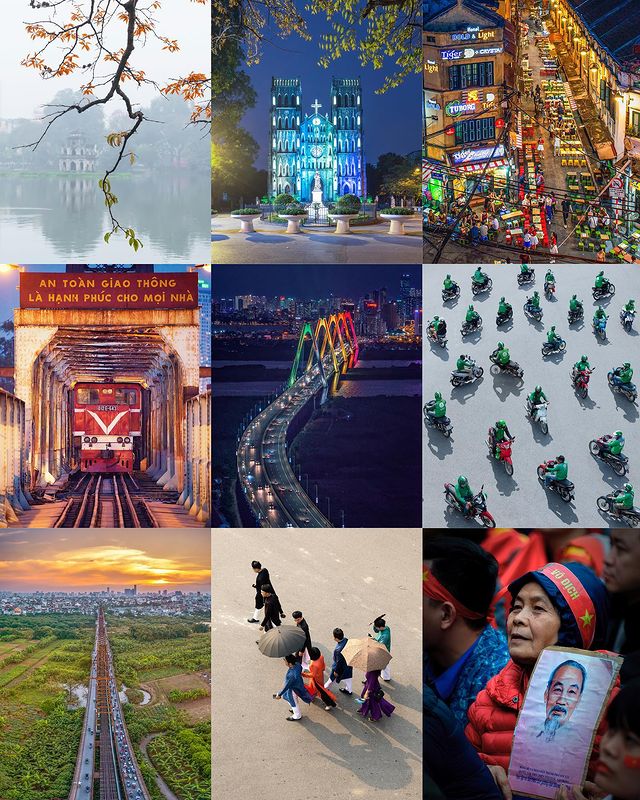 A collage of photos of Hanoi taken by Prabu Mohan and shared on his Instagram handle @the_prabster with the caption 'Hanoi, I can safely say, my home away from home, after being here almost a decade.'