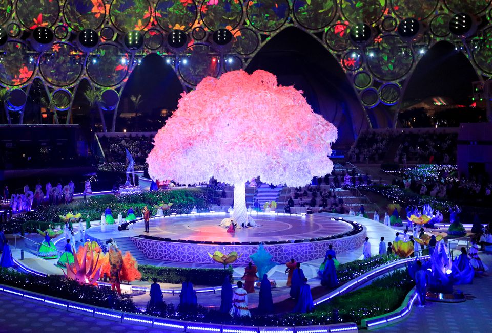 Artists perform during the opening ceremony of the Dubai Expo 2020 in Dubai, United Arab Emirates, September 30, 2021. Photo: Reuters