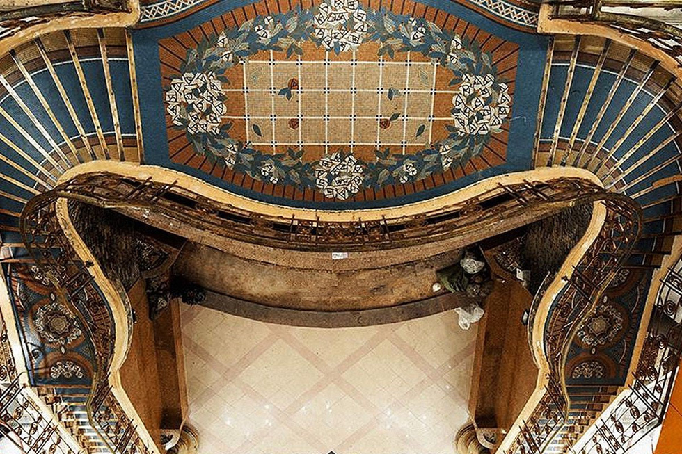 Mosaic tiles on the grand staircase of the Tax Trade Center in Ho Chi Minh City, Vietnam. Photo: Alexandre Garel