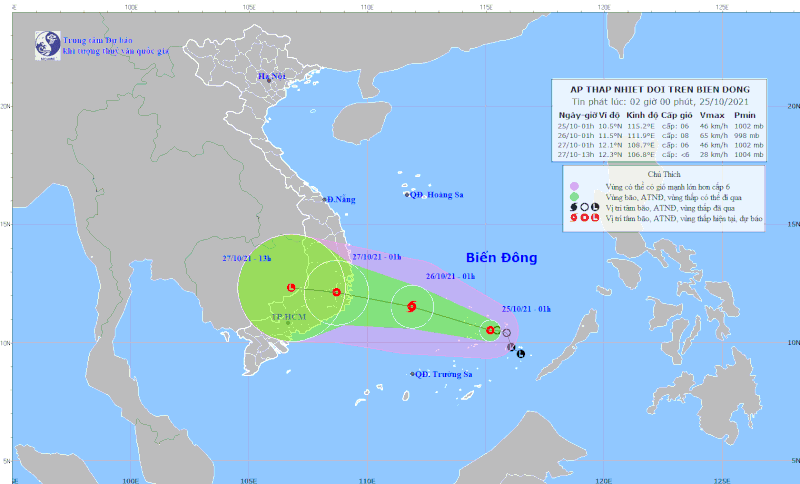 Tropical depression closes in on south-central Vietnam