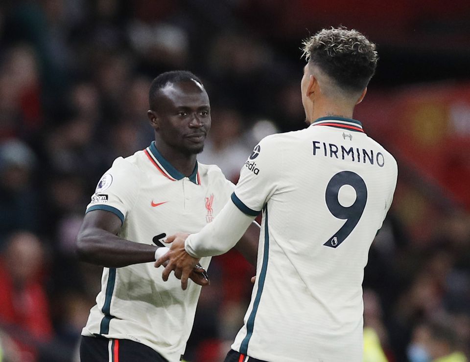 Soccer Football - Premier League - Manchester United v Liverpool - Old Trafford, Manchester, Britain - October 24, 2021 Liverpool's Sadio Mane comes on as a substitute to replace Roberto Firmino. Photo: Reuters