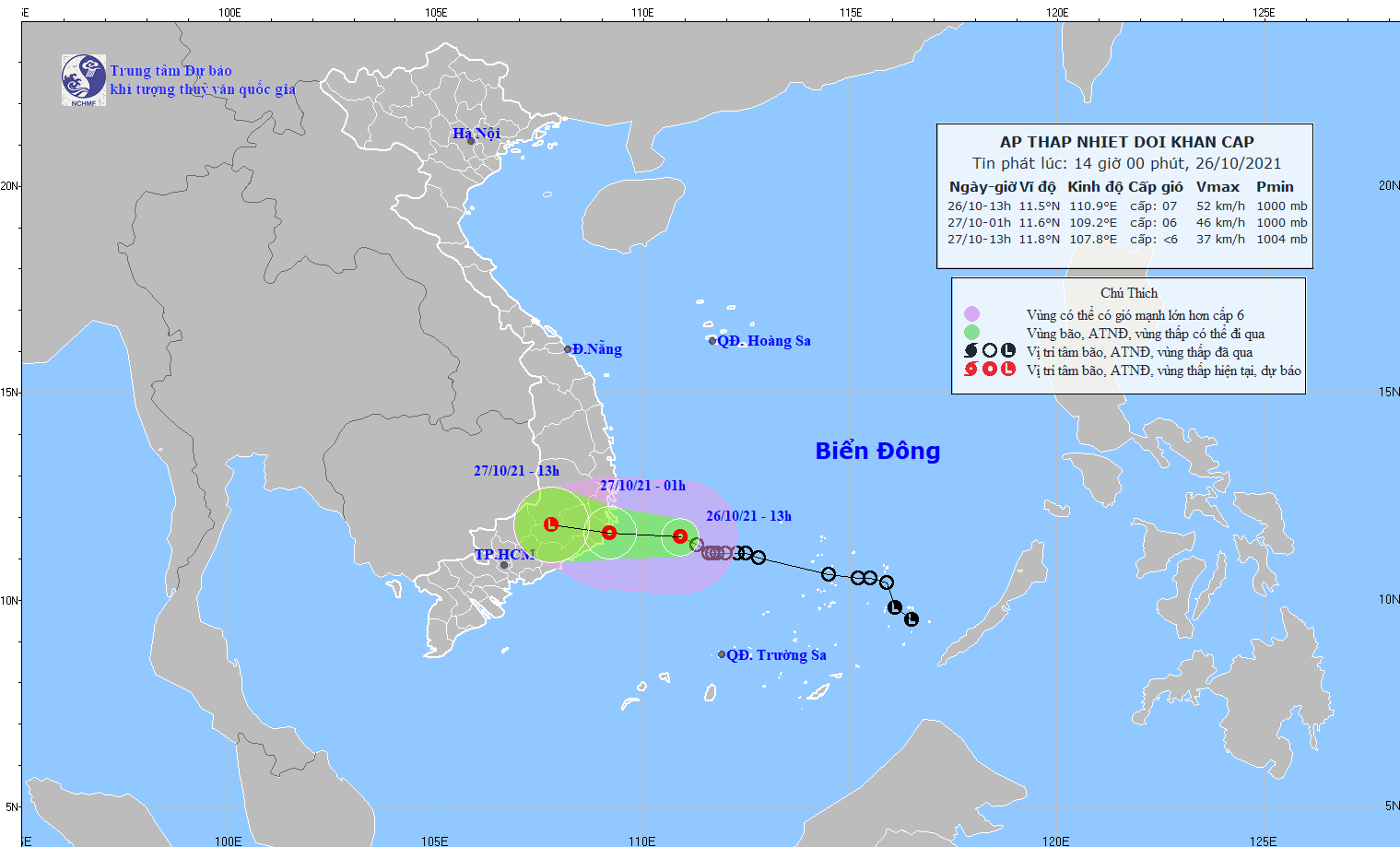 Tropical depression likely to hit Vietnam’s south-central region early Wednesday
