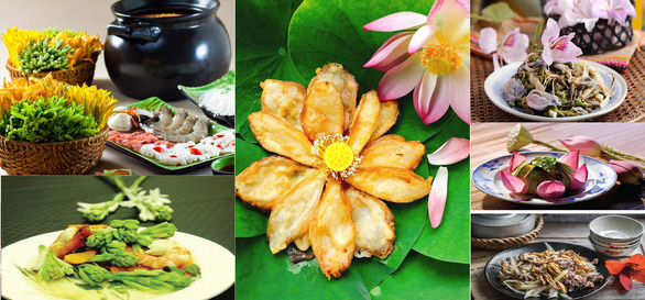 Vietnamese dishes with flowers as ingredients. Photo supplied