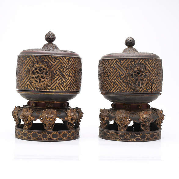 A couple of altars originally from Vietnam are auctioned at Balclis on October 28, 2021. Photo: Balclis
