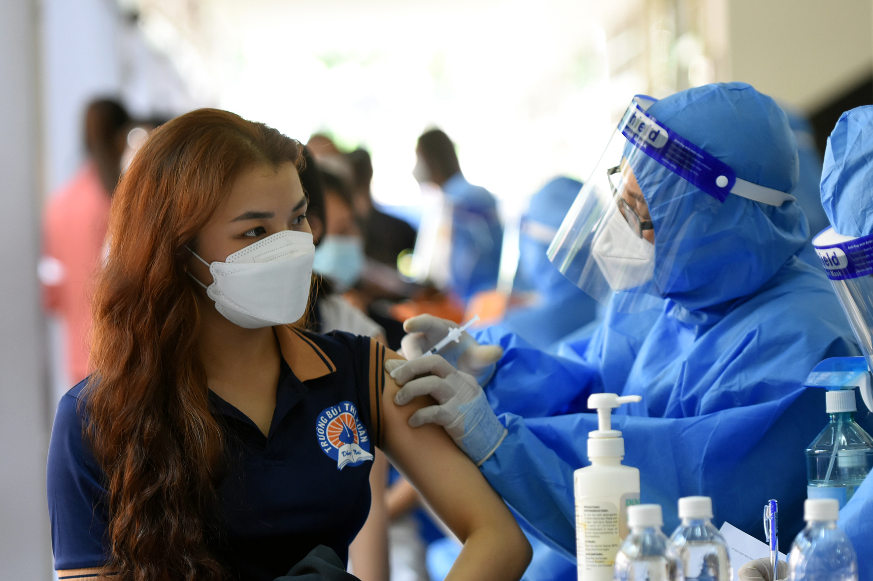 Students aged 15-17 receive COVID-19 vaccination in Vietnam’s Dong Nai