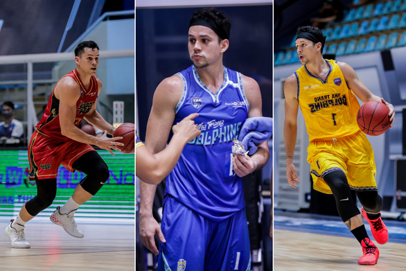 Kevin Dasom in different teams’ jerseys at the VBA Premier Bubble Games - Brought to you by NovaWorld Phan Thiet. Photo: VBA