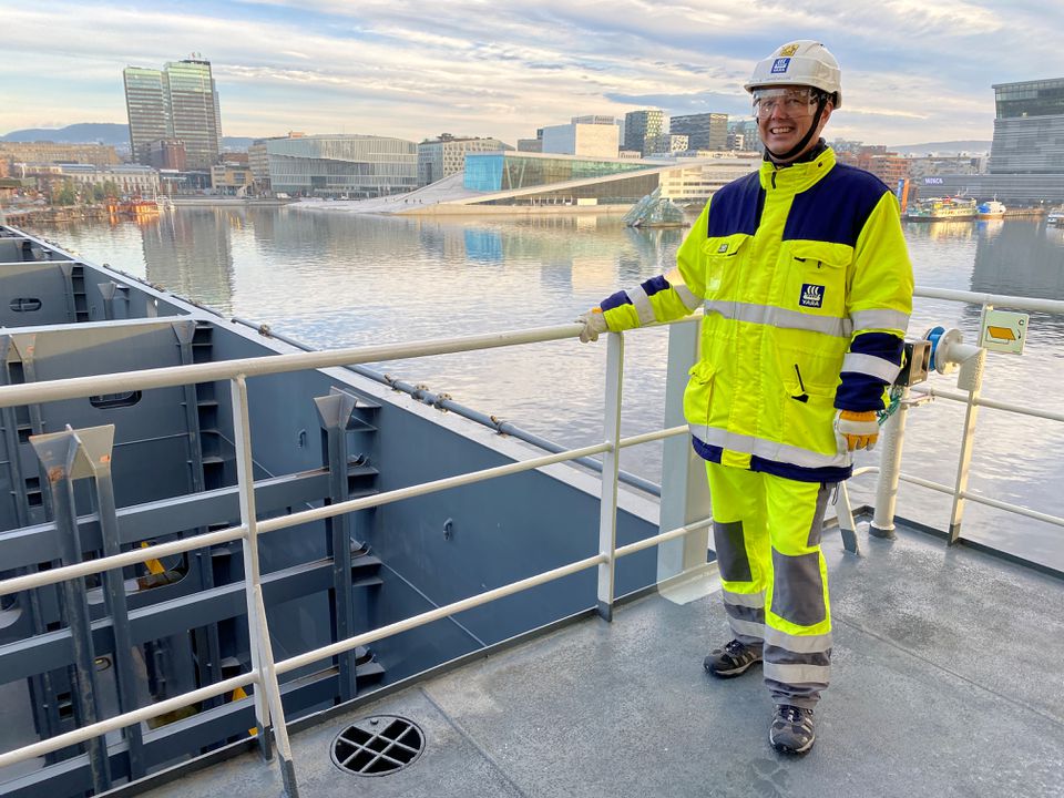 Yara Birkeland Project Manager Jostein Braaten stands onboard the Yara Birkeland, the world's first fully electric and autonomous container vessel, in Oslo, Norway November 19, 2021. Photo: Reuters