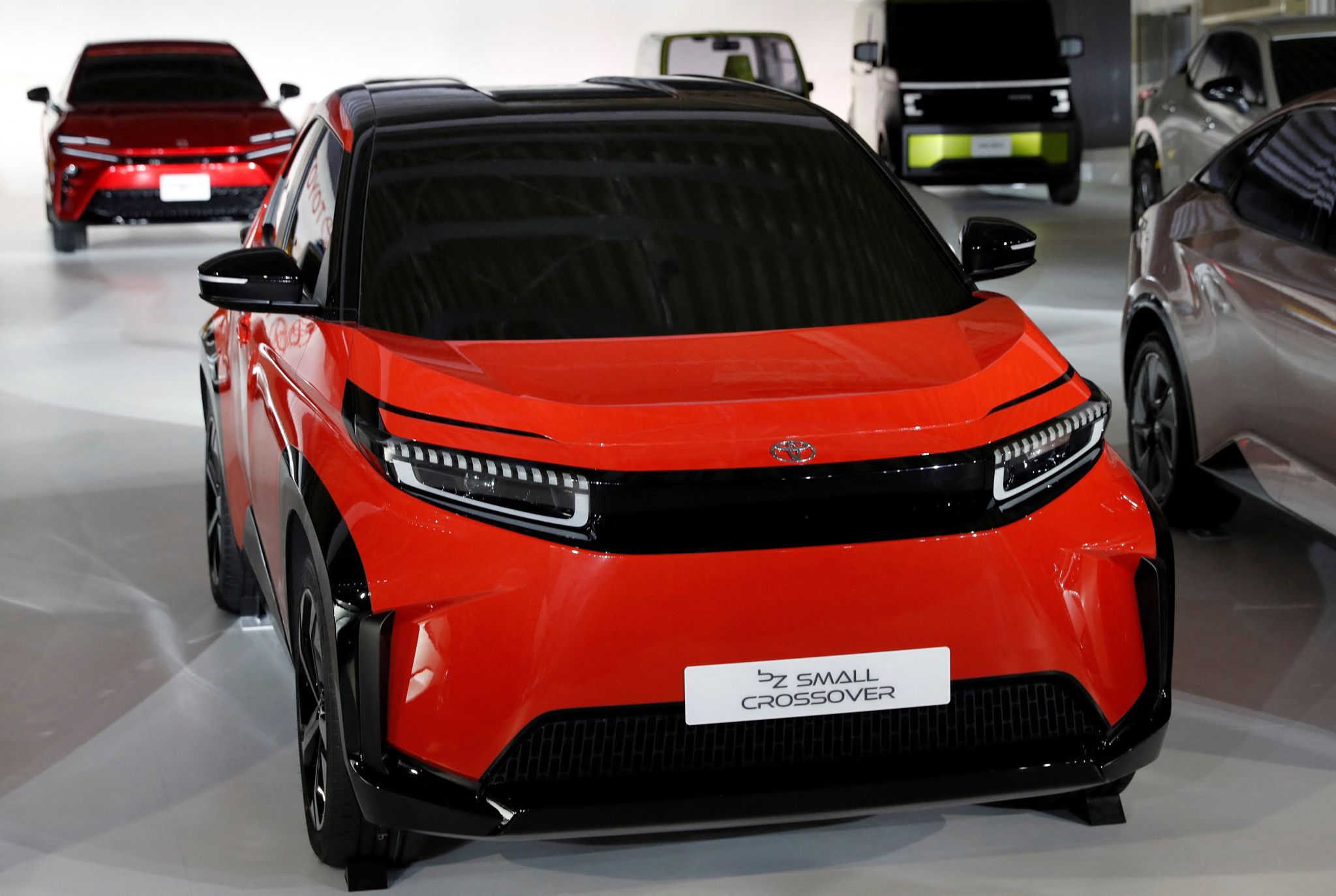 Toyota Motor Corporation's bZ Small Crossover is pictured after a briefing on the company's strategies on battery EVs in Tokyo, Japan December 14, 2021. Photo: Reuters