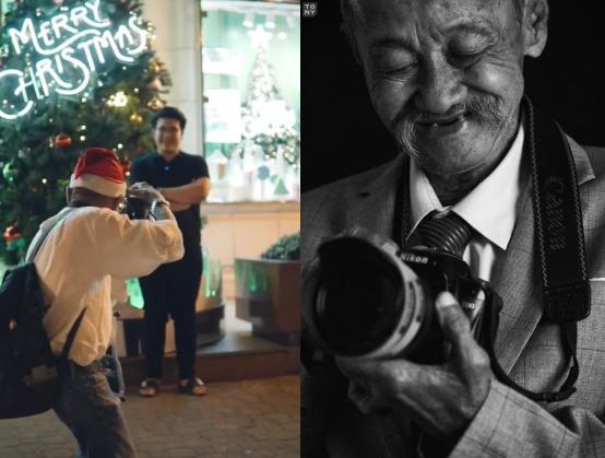 Le Quang Liem, 77 years old, is a freelance photographer who works in the streets of District 1, Ho Chi Minh City.