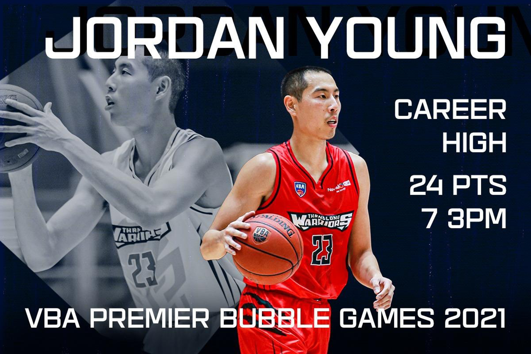 Jordan Young secures spot as Thang Long Warriors’ top scorer at VBA Premier Bubble Games