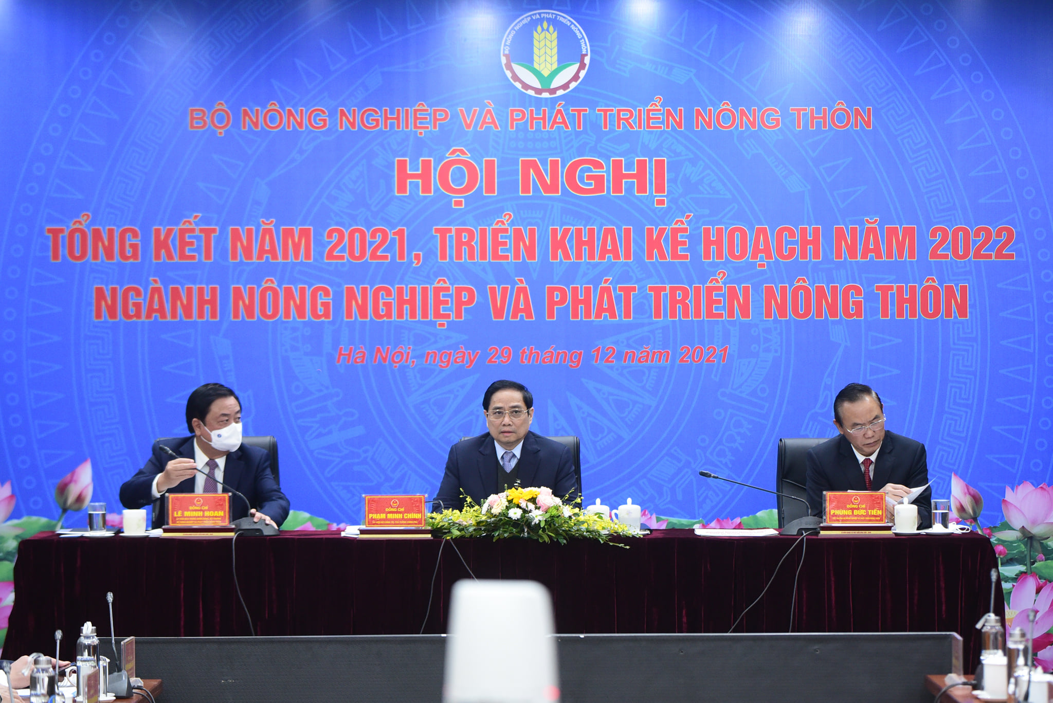 The Ministry of Agriculture and Rural Development organizes a conference in Hanoi on December 29, 2021. Photo: Tung Dinh / Tuoi Tre