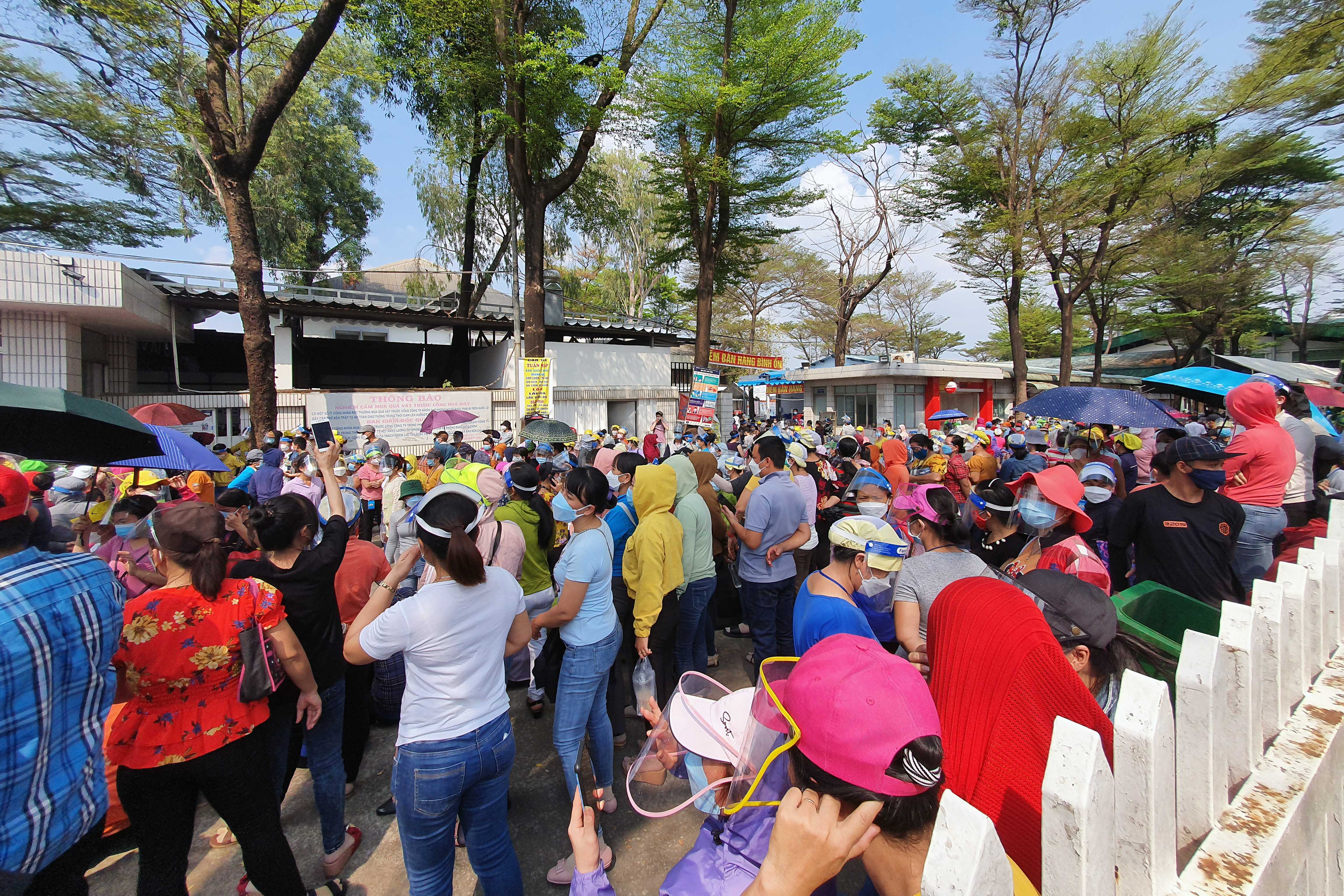 Thousands strike for bonus at top shoemaker Pou Chen's factory in Vietnam