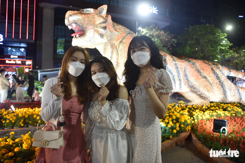 Visitors throng Nguyen Hue Flower Street on opening night in Ho Chi Minh City