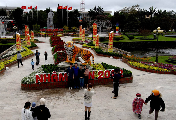 Tiger mascot in north-central Vietnam becomes internet sensation for realistic look