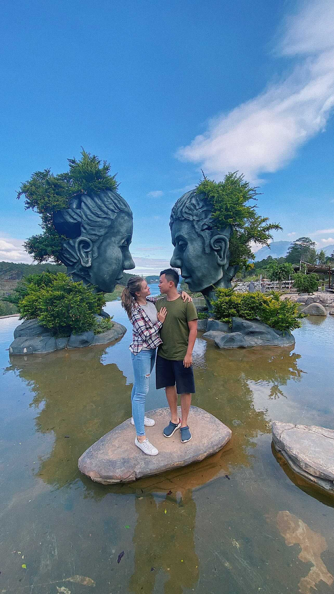 Sofiia Phan and her Vietnamese husband are seen in this supplied photo.