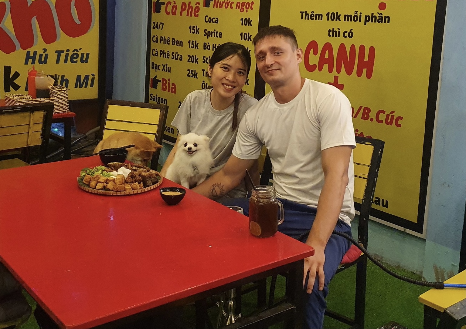Valentin Constantinescu and his Vietnamese wife are seen in this supplied photo.