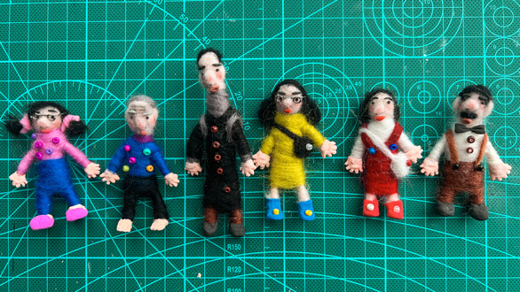 Wool characters in Le Linh Chi’s cartoon movie. Photo: Supplied