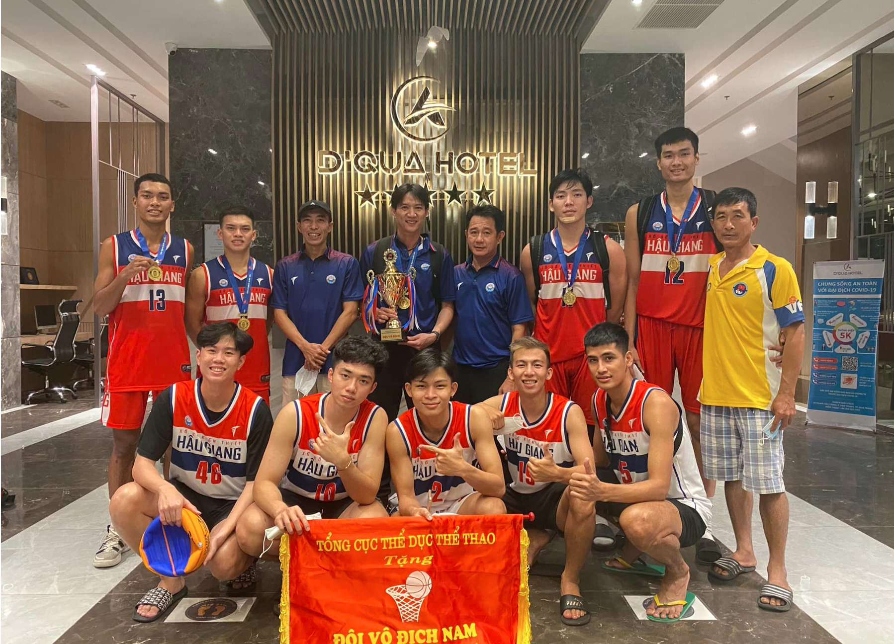 XSKT Hau Giang 1 won the 2021 National 3x3 U23 Basketball Championship. Photo: VBA