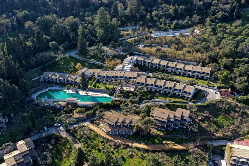 An aerial view of a hotel resort on the island of Corfu, Greece, March 2, 2022. Photo: Reuters