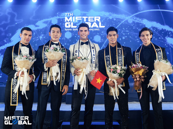 This supplied photo shows the top five of Mister Global 2022.