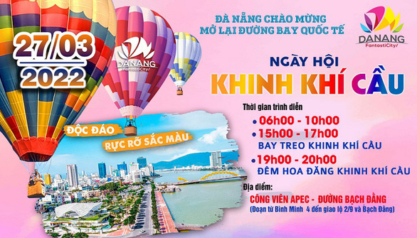 Da Nang to organize hot air balloon festival to celebrate return of international tourists