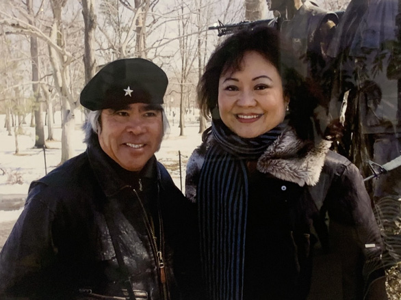 Nick Ut (left) and Kim Ut are seen together in this supplied photo.