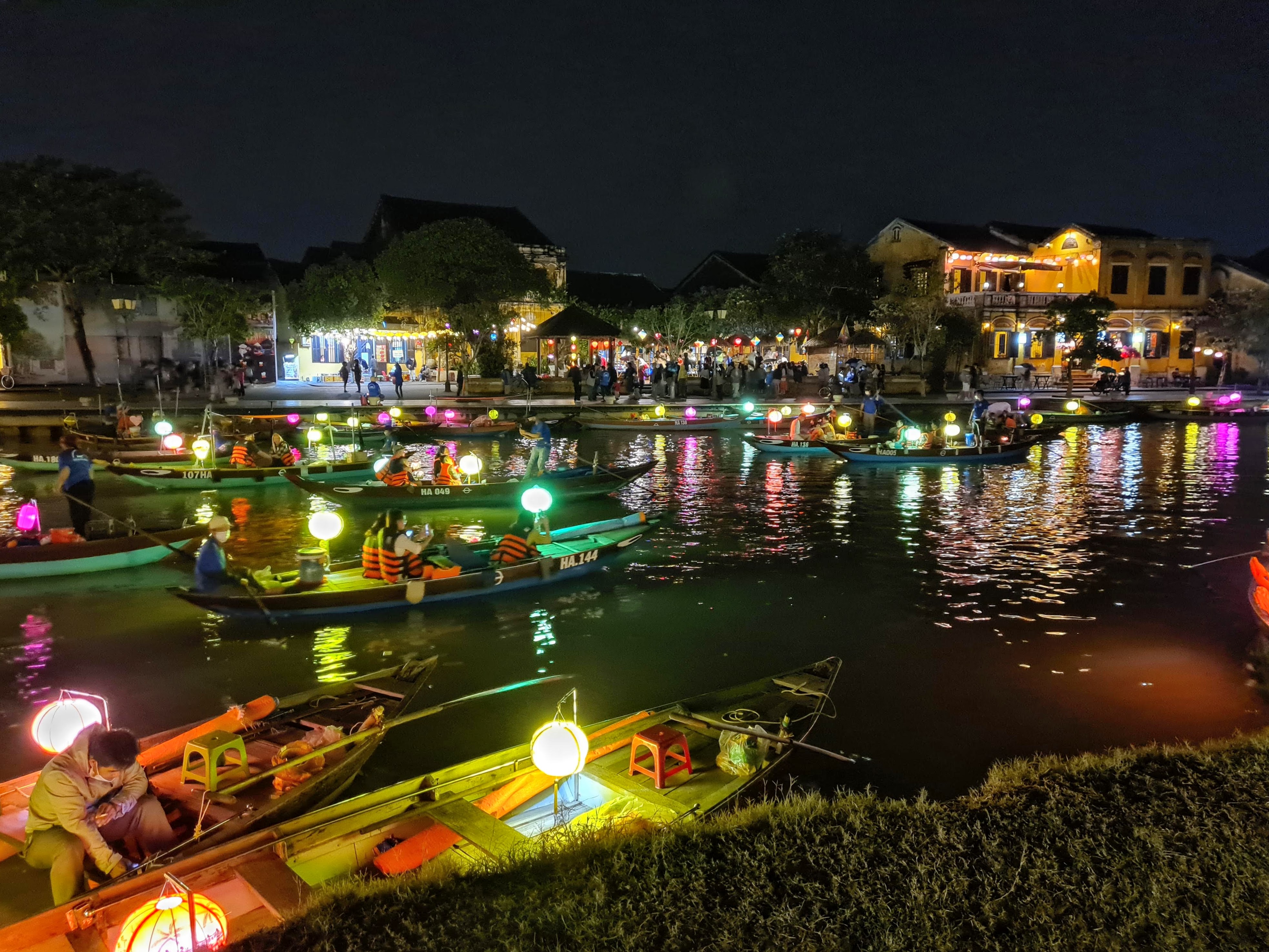 Taking a boat ride in Hoi An Ancient Town