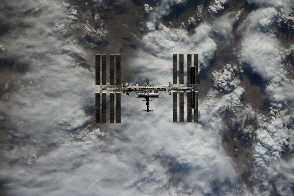 The International Space Station (ISS) is photographed by Expedition 66 crew member Roscosmos cosmonaut Pyotr Dubrov from the Soyuz MS-19 spacecraft, in this image released April 20, 2022. Pyotr Dubrov/Roscosmos/Handout via Reuters