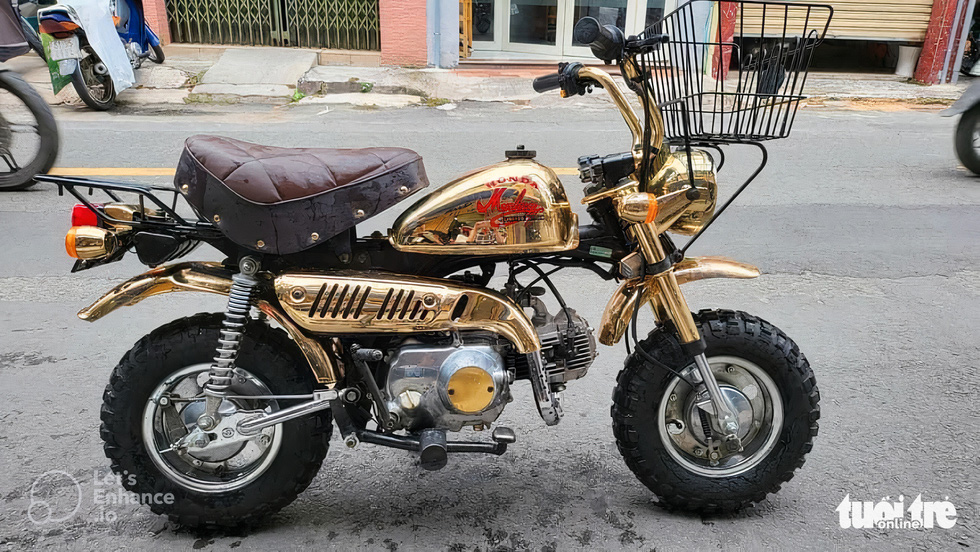 Gilded Honda Monkey motorcycles on sale in Vietnam for over $8,700 each