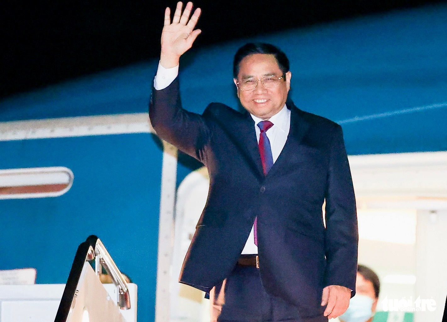 Vietnamese Prime Minister Pham Minh Chinh arrives in Washington D.C. on May 11, 2022. Photo: Nguyen Khanh / Tuoi Tre