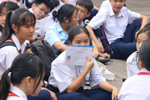Students attend the high school entrance exam in Ho Chi Minh City in 2019.