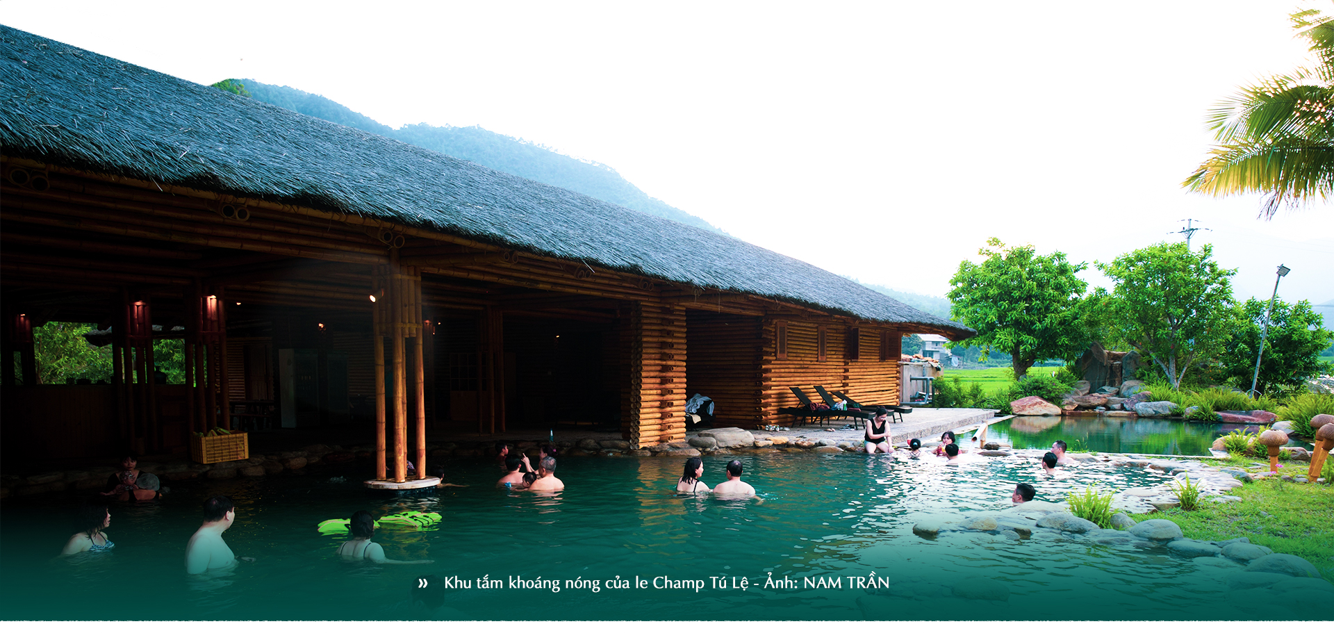 Visitors use the hot spring service at Le Champ Tu Le Resort Hot Spring & Spa in Van Chan District, Yen Bai Province, Vietnam. Photo: Nam Tran / Tuoi Tre