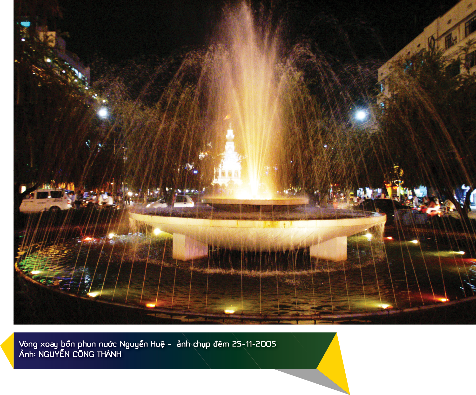 The fountain at the Willow Roundabout in this photo taken on November 11, 2015. Photo: Nguyen Cong Thanh / Tuoi Tre