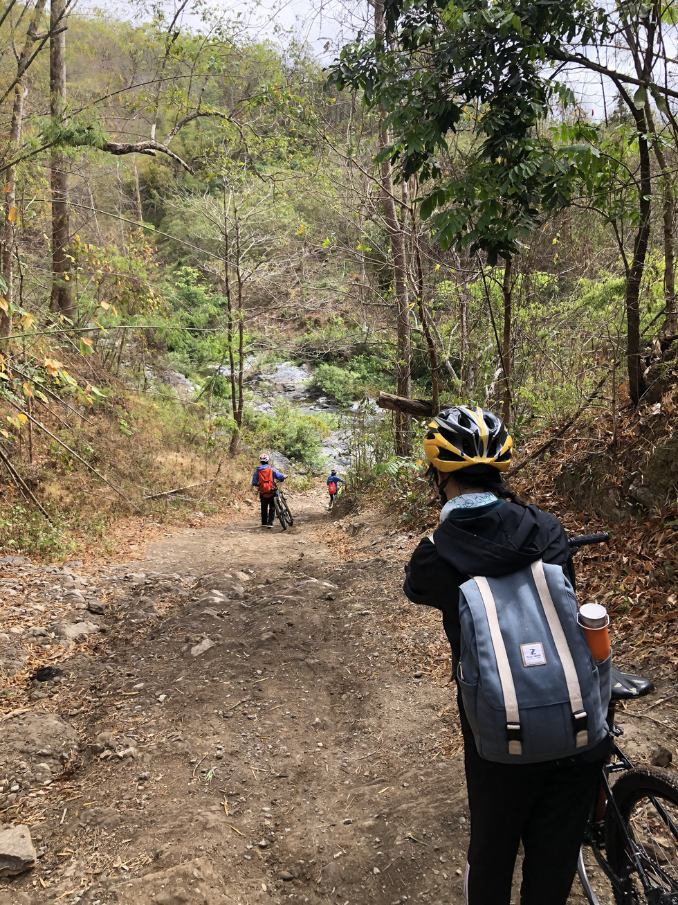 Trekking the route is not quite as difficult as cycling. Photo: Vi Thich / Handout via Tuoi Tre